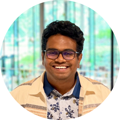 Vikram Challagundla smiles into the camera and is seen from the shoulders up.