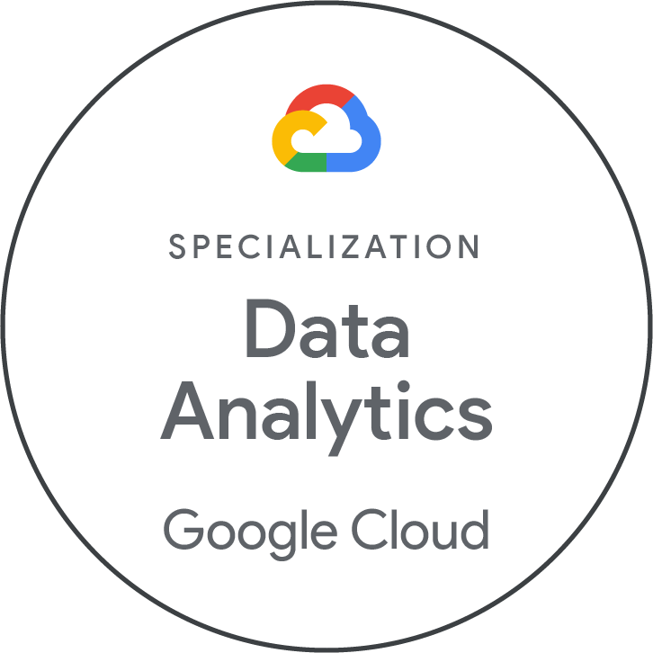 Badge Data Analytics Spezialisierung von Google Cloud