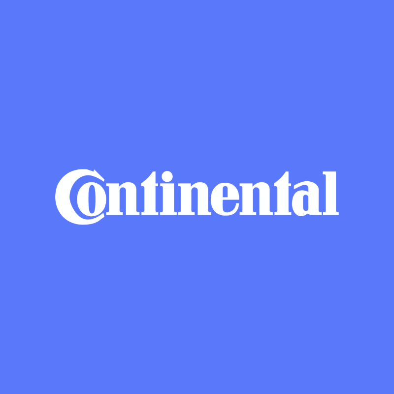 weißes Continental Logo auf blauem Grund