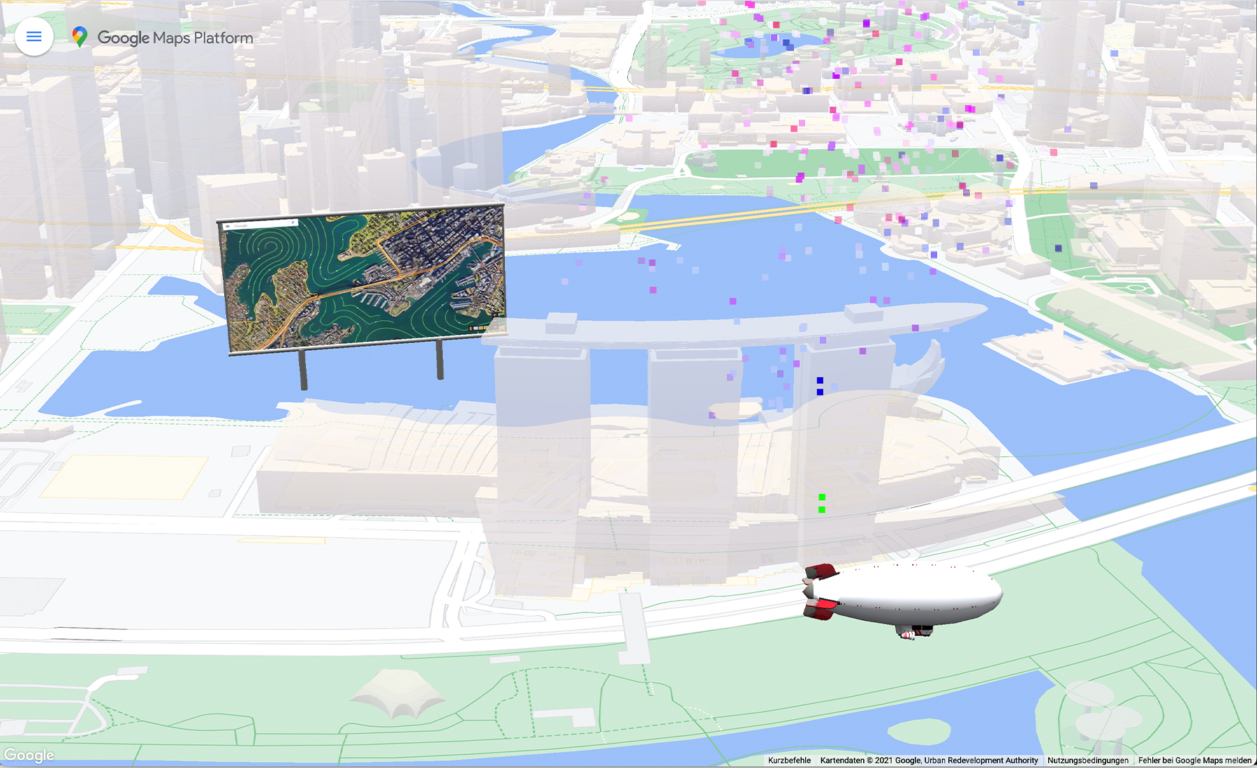 Google Maps WebGL API 3D-Funktionen