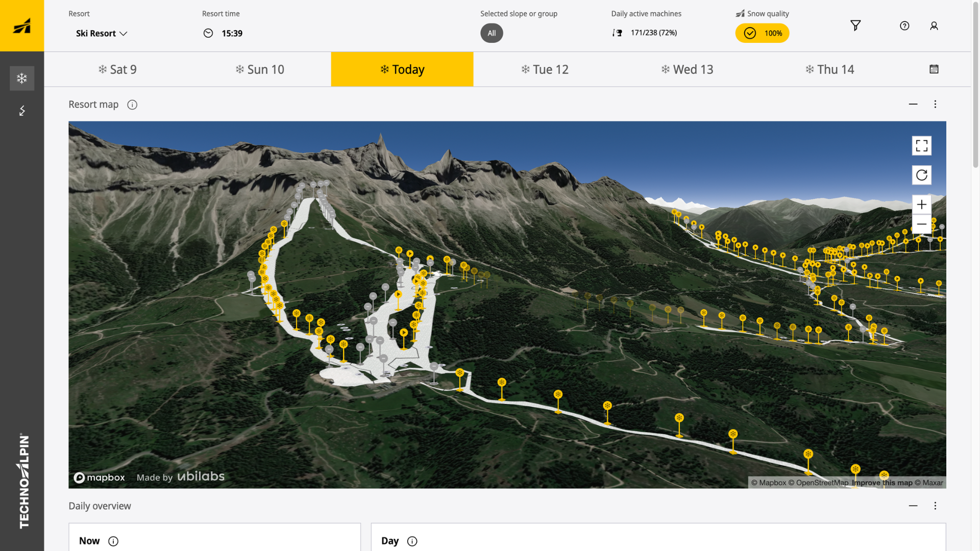 Als führender Hersteller von Beschneiungsanlagen und Schneekanonen entwickelt das Südtiroler Unternehmen TechnoAlpin auch Technologien zum Management von Skigebieten.