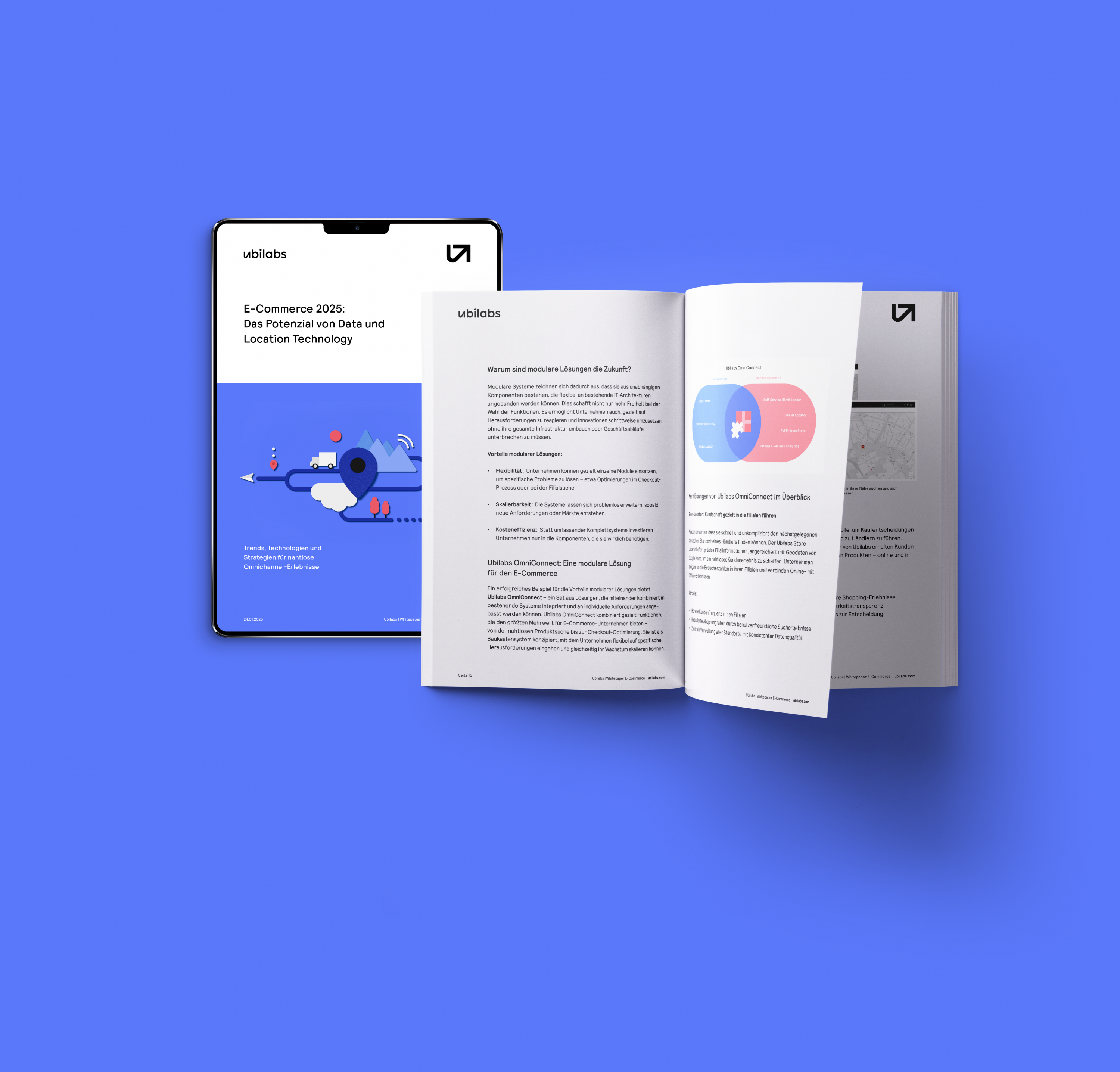 Mockup von Ubilabs' E-Commerce Whitepaper 2025